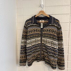 Vintage tiara international fall zip up sweater